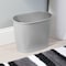 Interdesign iDesign Kent Silver Plastic Oval Wastebasket 93446 - alternate 2